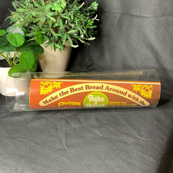 Vintage Pyrex by Corning Bake A Round Glass Bread Baking Tube & Rack in Box #990 - Picture 9 of 13